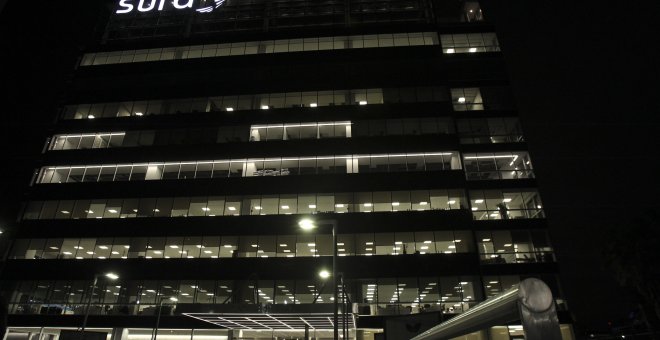 Edificio donde se encuentran las oficinas de la empresa española Indra en Buenos Aires, Argentina. EFE/Alberto Ortiz