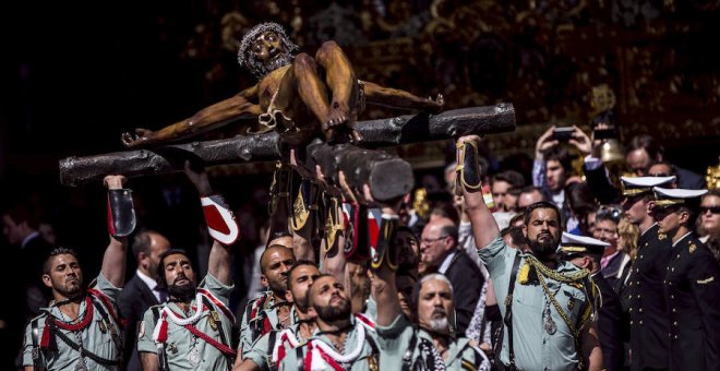 Procesión del Cristo de la Buena Muerte en Málaga.- EFE