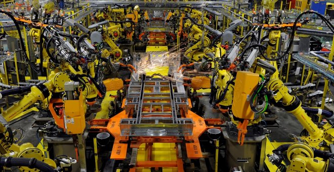 Robots de una planta de montaje.REUTERS/Archivo
