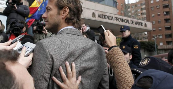 El entonces portavoz de la Unión Sindical de Controladores Aéreos (USCA), César Cabo, en la Audiencia Provincial de Madrid en 2010.- EFE