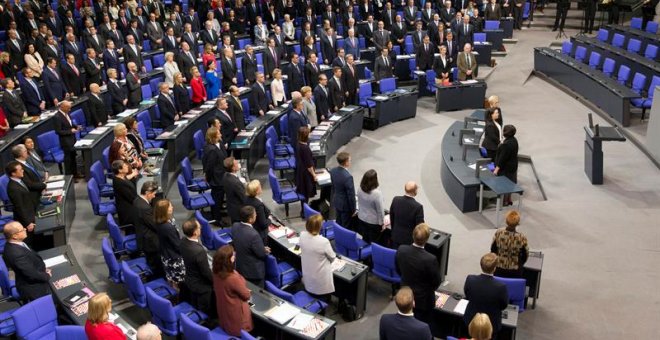 Vista general de la sesión constituyente del nuevo Parlamento alemán, en Berlín. /EFE