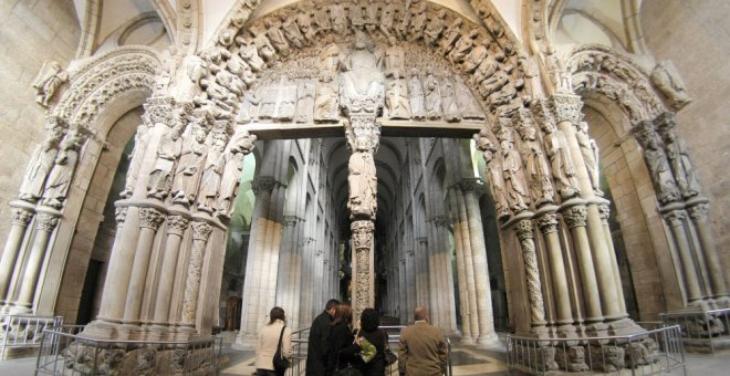 Vista del pórtico de la Gloria del maestro Mateo. EFE/Lavandeira