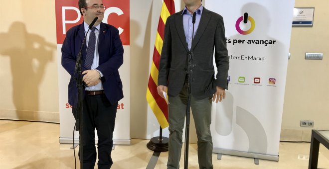 Miquel Iceta (PSC) y Oriol Molins (Units per Avançar). E.P.