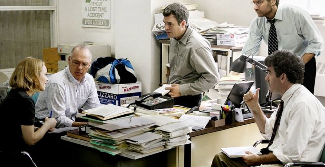 Escena de la película Spotlight. 2015, Tom McCarthy