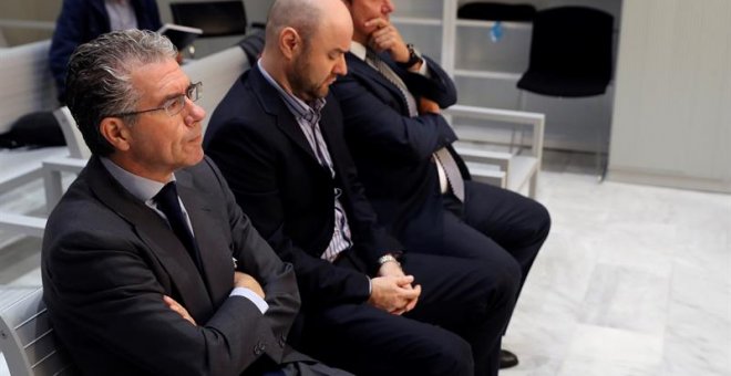 El exconsejero madrileño y exdirigente regional del PP, Francisco Granados,en la Audiencia Nacional durante el primer juicio del caso Púnica. /EFE