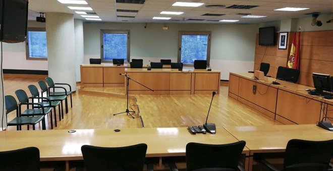 Sala donde se celebrara el juicio contra los cinco acusados de la violación de una joven en San Fermín 2016. /Tribunal Superior de Justicia de Navarra (TSJN)