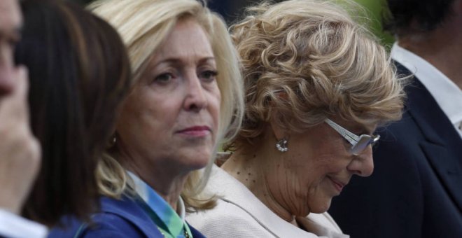 Concepción Dancausa, delegada del Gobierno en Madrid y la alcaldesa de Madrid, Manuela Carmena. /EFE