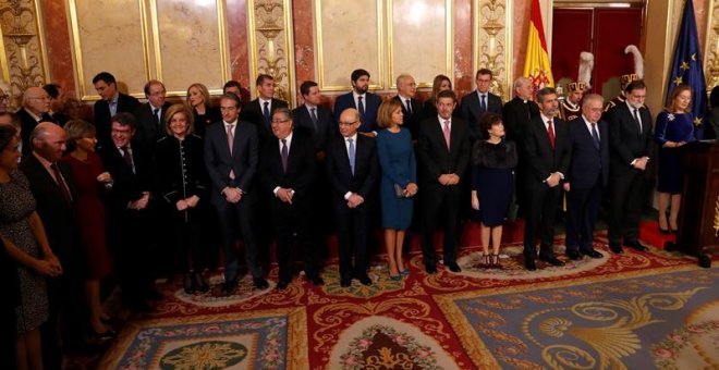 Acto conmemorativo celebrado en el Congreso de los Diputados con motivo del Día de la Constitución.EFE/Chema Moya