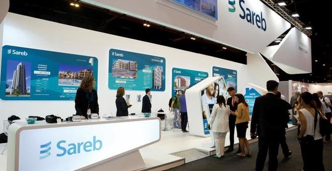 Stand de la Sareb en el Salon Inmobiliario de Madrid.