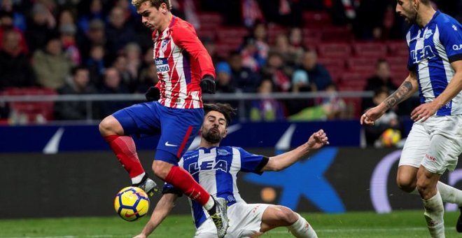 Griezmann, durante el último partido del Atlético de Madrid. EFE/Rodrigo Jimenez