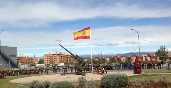 Inauguración del cañón antiaéreo en 2013.- AYUNTAMIENTO DE MADRID