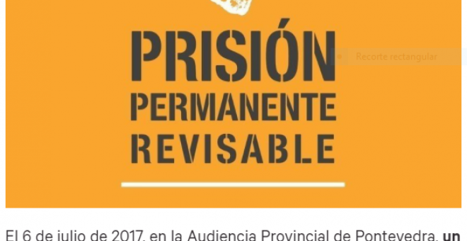 Imagen de la campaña contra la derogación de la Prisión Permanente Revisable en Change.org
