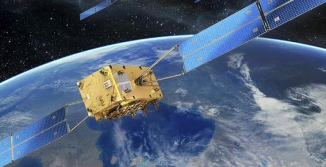 Fotografía facilitada por la Agencia Espacial Europea (ESA) del sistema de navegación por satélite Galileo. EFE