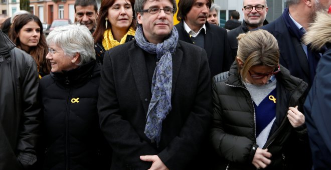 Carles Puigdemont el pasado 12 de enero en Bruselas. - REUTERS