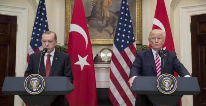 Recep Tayyip Erdogan y Donald Trump en la Casa Blanca. EFE/Archivo