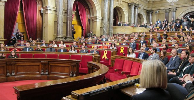 El pleno del Parlament durante la sesión de constitución de la XII Legislatura. E.P.