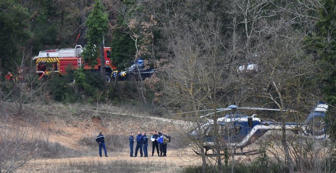 El lugar del siniestro en las inmediaciones del lago Carcès.- AFP