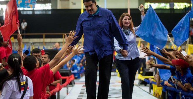 El presidente de Venezuela, Nicolás Maduro, durante un acto político en Caracas. - EFE