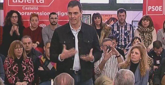 Pedro Sánchez, en su intervención este sábado en Castellón.