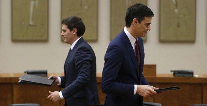 Los líderes de Cs y PSOE, Albert Rivera y Pedro Sánchez, respectivamente, en una imagen de archivo. EFE