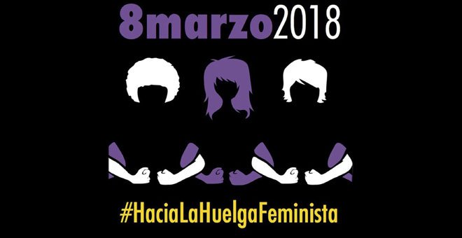 Uno de los carteles de convocatoria para la huelga del 8-M.