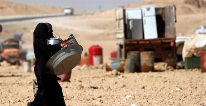 Mujeres desplazadas en Siria. REUTERS/ERIK DE CASTRO
