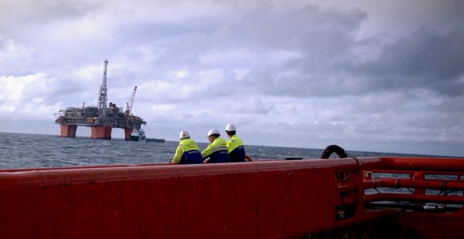 Plataforma de Repsol en aguas de Noruega.