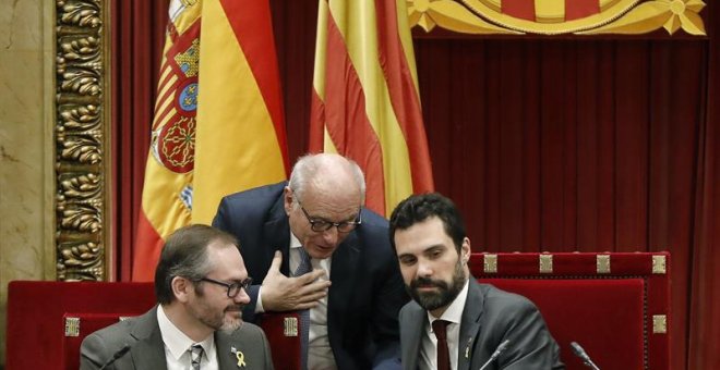 Torrent, durante el pleno del Parlament de este jueves. EFE/ Andreu Dalmau
