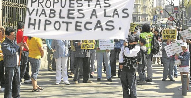 Manifestación en Madrid contra los fraudes hipotecarios. EFE/Víctor Ilerena