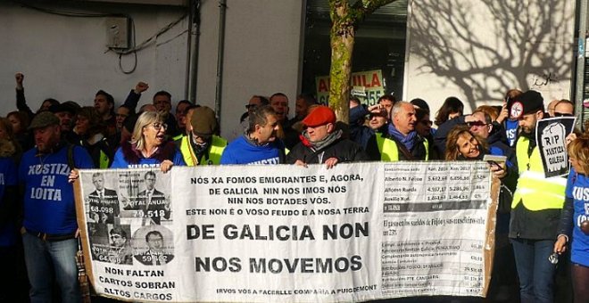 Manifestación de los funcionarios de los juzgados gallegos.