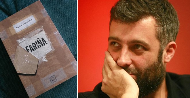 Nacho Carretero y su libro secuestrado, 'Fariña'. / EFE