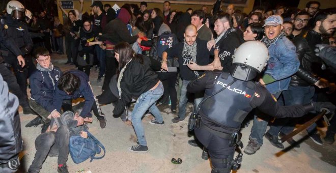 Altercados en Murcia tras la manifestación del 8M. EFE