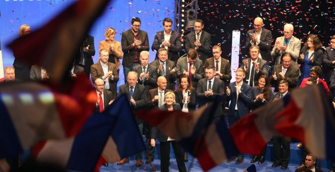 Marine Le Pen durante el Congreso Nacional del Frente Nacional.- EFE