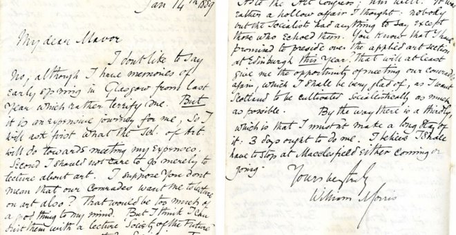 Carta de William Morris a 'Mavor'.- GSA ARCHIVES