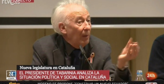 Emisión de la rueda de prensa de Albert Boadella, a quien el Canal 24 Horas presenta como "presidente de Tabarnia".