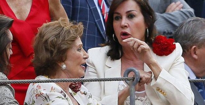 Carmen Martínez-Bordiú y su madre, Carmen Franco Polo, en una imagen de archivo. EFE