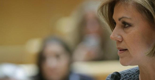 La ministra de Defensa, María Dolores de Cospedal, en el Senado. | ZIPI (EFE)