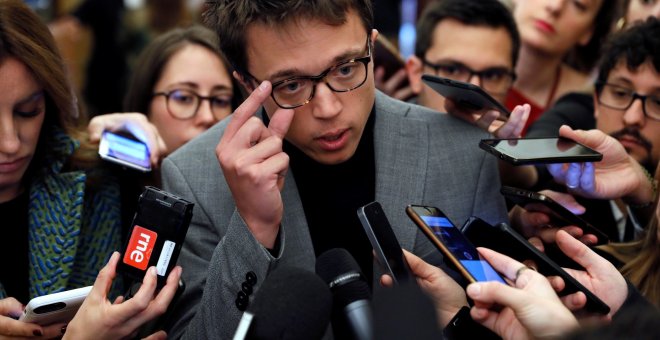 El diputado de Podemos Íñigo Errejón, en declaraciones en el Congreso,. EFE/Fernando Alvarado