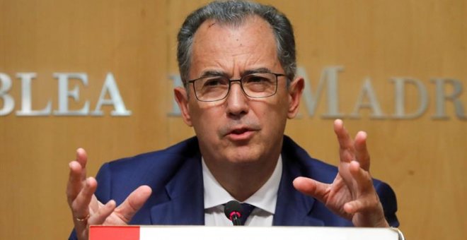 El portavoz del PP en la Asamblea de Madrid, Enrique Ossorio. / JUAN CARLOS HIDALGO (EFE)