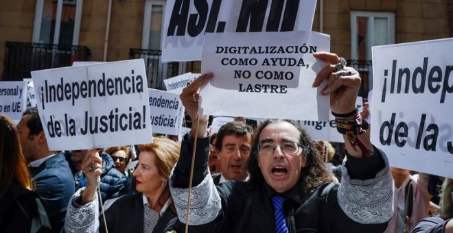 Manifestación de jueces y fiscales/EFE