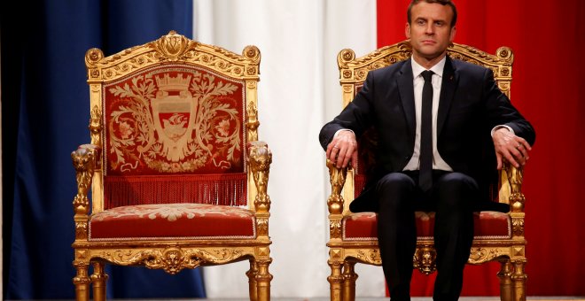 El presidente francés, Emmanuel Macron, en un acto en el Ayuntamiento de París. REUTERS/Charles Platiau