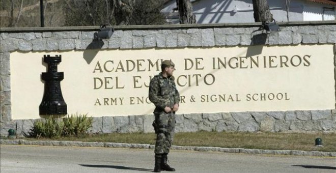 Exterior de la Academia de Ingenieros del Ejército, situada en la localidad madrileña de Hoyo de Manzanares (Madrid). | EFE