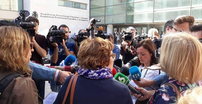 Declaraciones de las organizaciones participantes en la manifestación este martes en Valencia por la revelación de datos personales de la víctima de La Manada