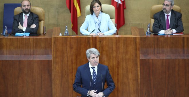 Ángel Garrido durante el pleno de investidura en la Asamblea de Madrid. / Europa Press