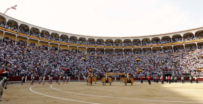 Imagen de archivo de una corrida de toros en las Ventas. EFE