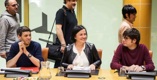 Los representantes de EH Bildu en la ponencia de Autogobierno del Parlamento Vasco/EFE