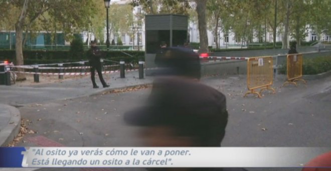 Fotograma del vídeo que captó la conversación entre policías sobre Junqueras.