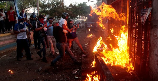 Protestas en Managua este miércoles. REUTERS/Oswaldo Rivas