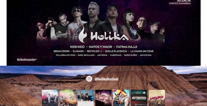 Cartel del festival Holika 2018, en el que aparece el artista Kidd Keo.
