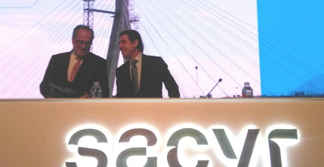 Manuel Manrique en la junta de Sacyr. EUROPA PRESS